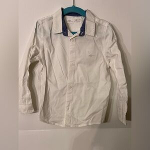 Zara Baby White Shirt with Denim Collar